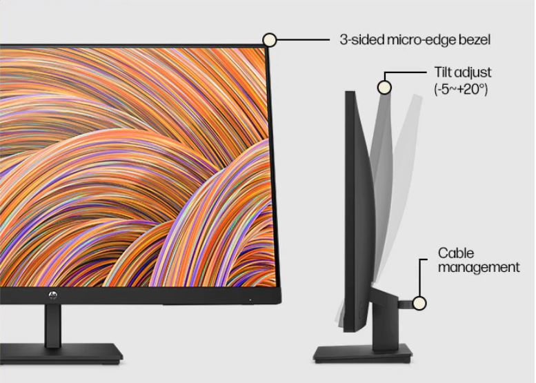 MONITOR HP V27I G5 65P64AA 27 FHD, 75 HZ, 5MS, DISPLAYPORT